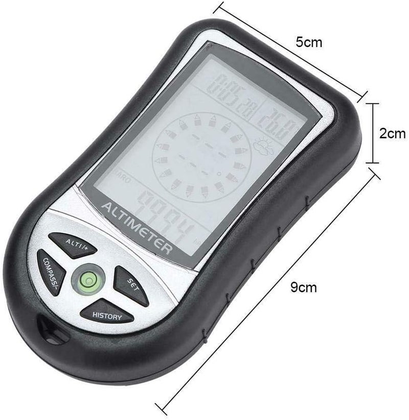 Moofey Multi Function Altimeter, 8 in 1 Digital Compass, Barometer, Thermometer, Hiking Safety Tool for Outdoor Hiking - Image 2